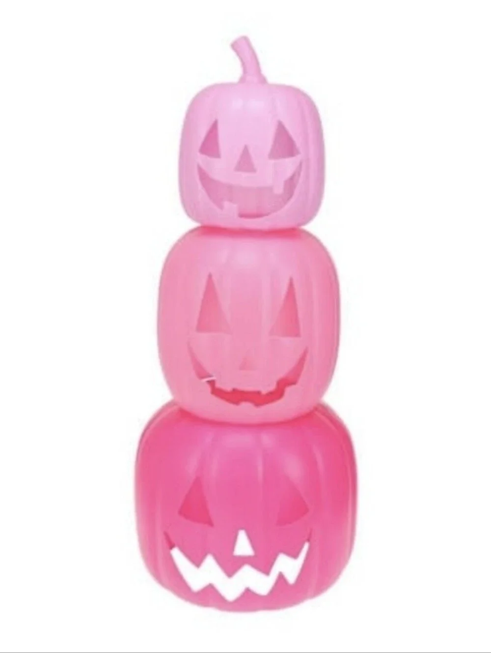 New Stacked Pink Ombre Pumpkin Halloween Decor